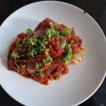 Spaghetti met Garnalen in een pittige Tomatensaus